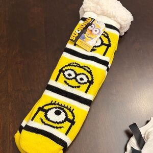 Yellow and Black Minions Socks